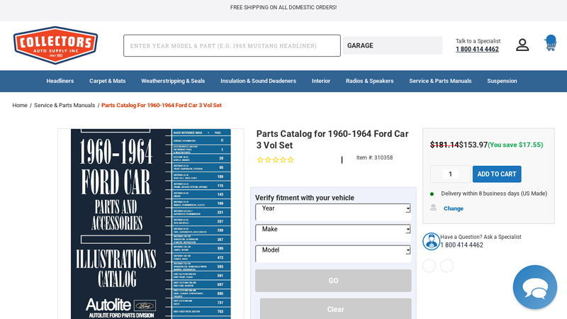 Parts Catalog for 1960 1964 ford fairlane parts