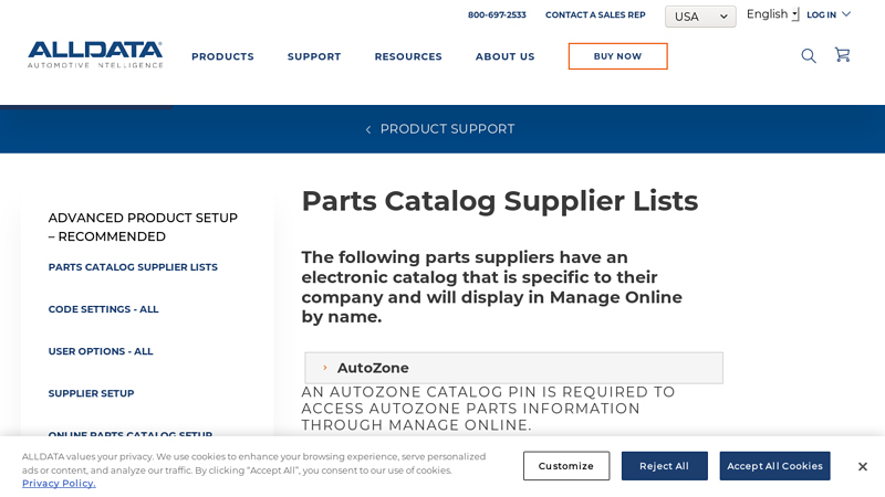 Parts Catalog Supplier Lists auto parts depot