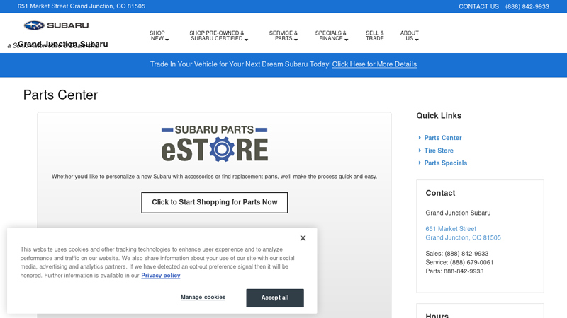 Parts Center auto parts grand junction