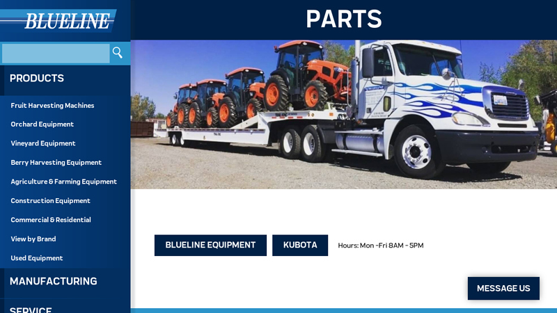 Parts Department blueline truck and trailer parts