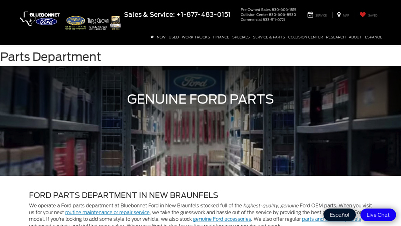 Parts Department in New Braunfels, TX auto parts new braunfels