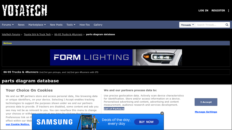 parts diagram database 94 toyota pickup parts