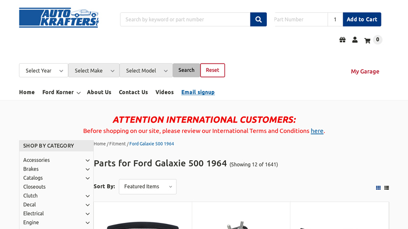 Parts for Ford Galaxie 500 1964 1964 ford galaxie parts