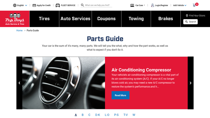 Parts Guides pep boys auto parts near me