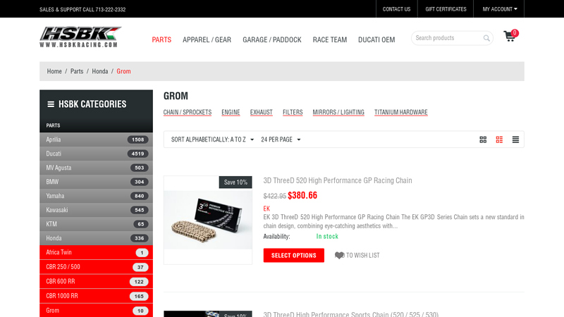 Parts :: Honda :: Grom - HSBK Racing honda grom racing parts