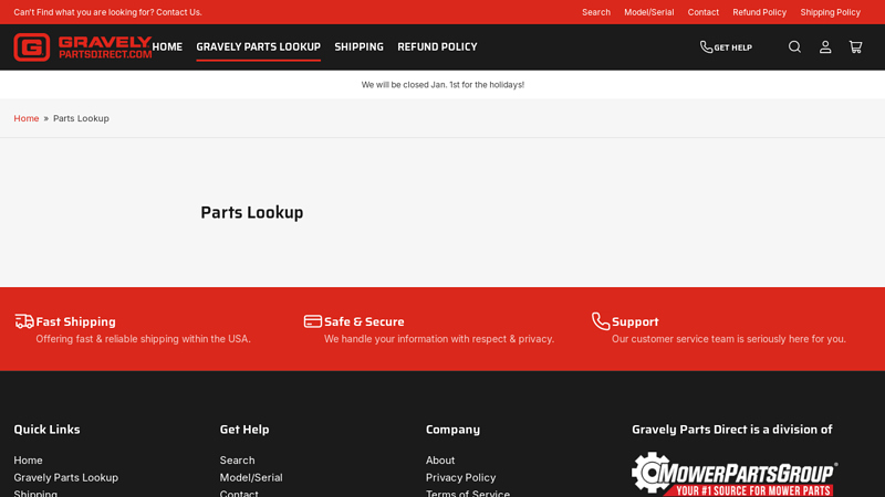 Parts Lookup gravely lawn tractor parts