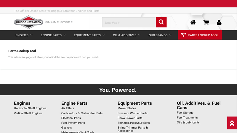 Parts Lookup briggs & stratton motor parts
