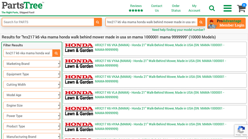 Parts Lookup and OEM Diagrams honda lawn mower hrx217vka parts