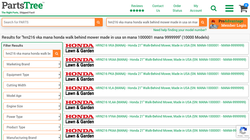 Parts Lookup and OEM Diagrams honda hrn216vka parts