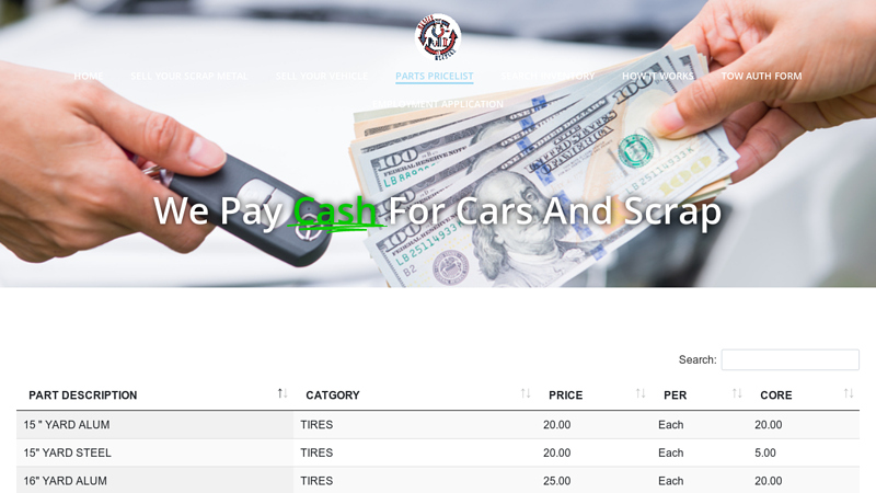 Parts Pricelist u pull it auto parts near me