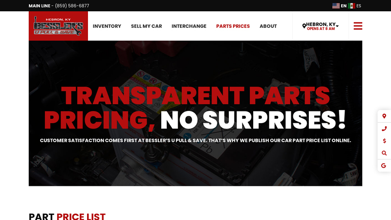 Parts Prices used auto parts louisville ky