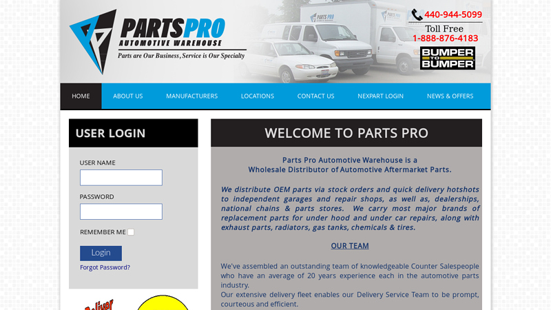 Parts Pro Automotive Warehouse pro parts auto parts