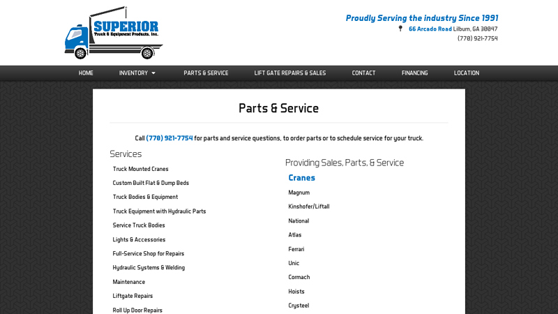 Parts & Service superior truck parts