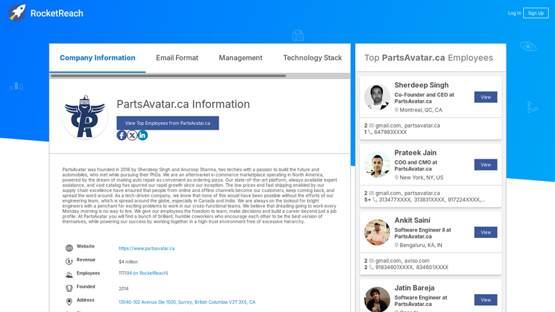 PartsAvatar.ca Information avatar auto parts