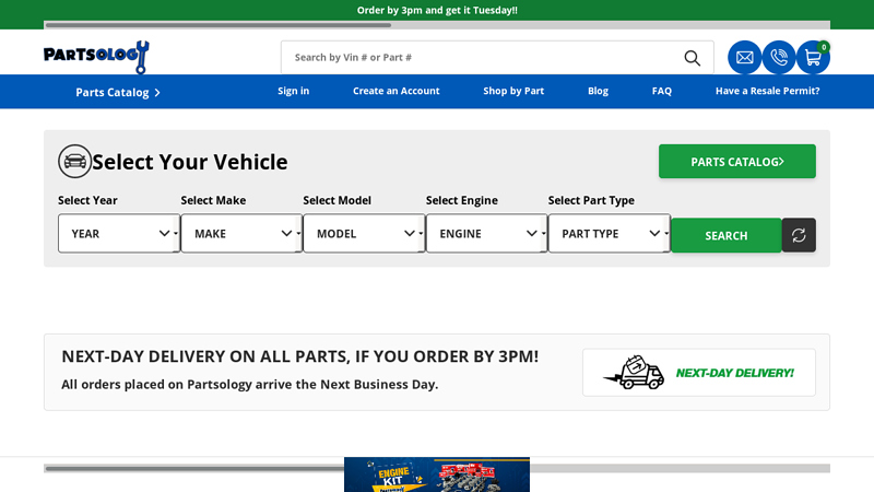 Partsology auto parts rebuilders