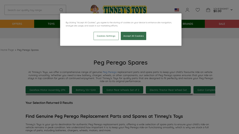 Peg Perego Spare Parts pedal tractor parts catalog