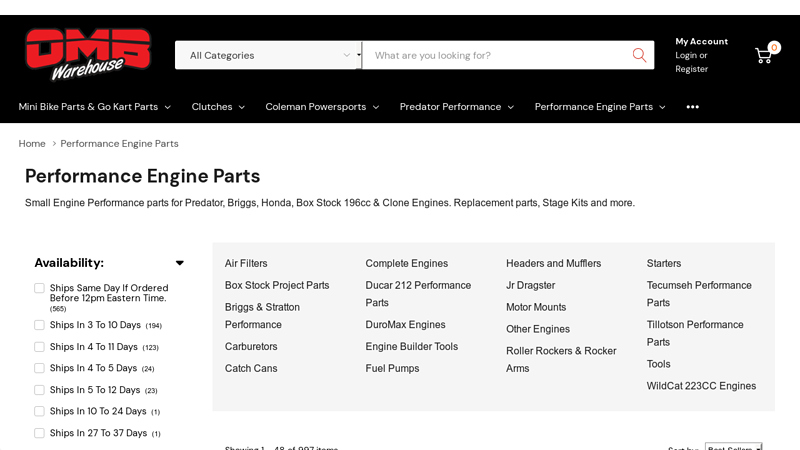 Performance Engine Parts honda gx160 performance parts