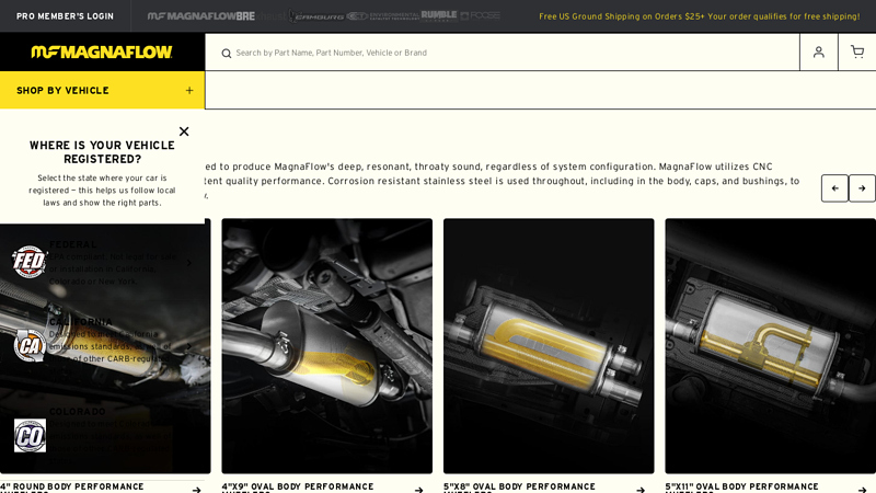 Performance Mufflers: Straight & Glasspack muffler car part