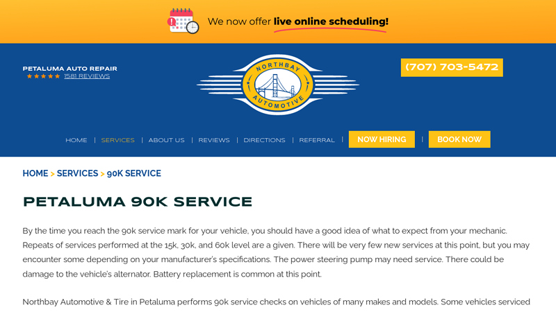 Petaluma 90K Service petaluma auto parts