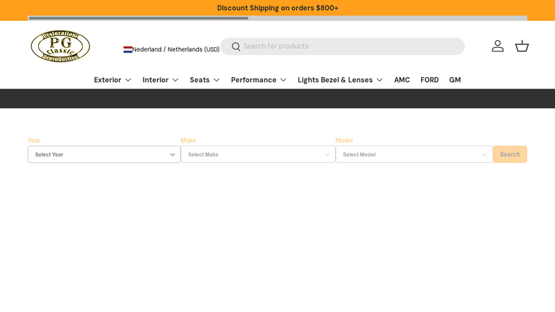 PG Classic mopar classic car parts