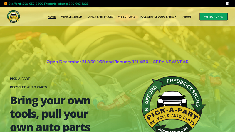 Pick fredericksburg used auto parts