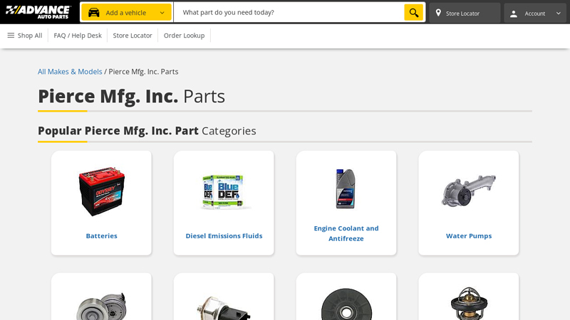 Pierce Mfg. Inc. Parts Catalog pierce auto parts