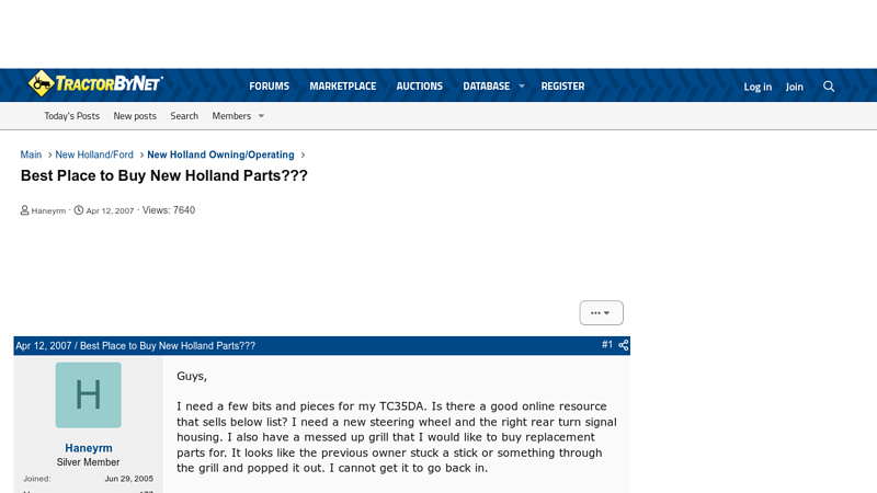 Place to Buy New Holland Parts??? ford tractor parts catalog