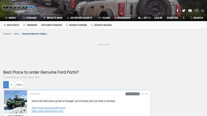 Place to order Genuine Ford Parts? car parts catalog