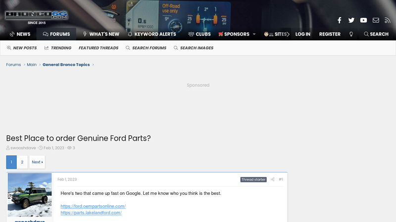 Place to order Genuine Ford Parts? ford part online