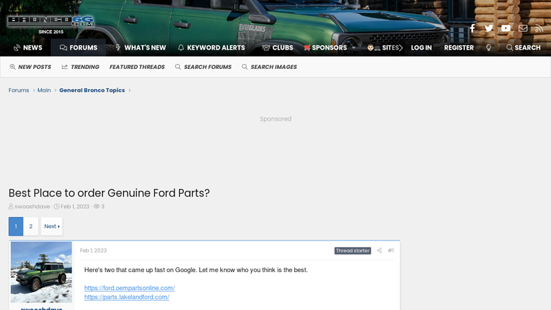 Place to order Genuine Ford Parts? best place to order car parts online