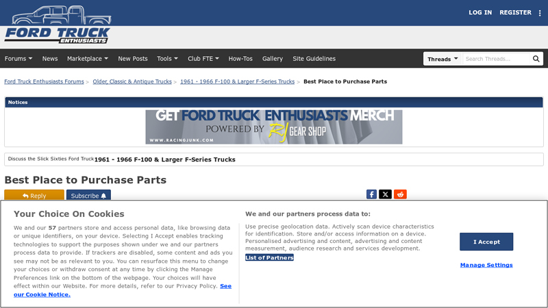 Place to Purchase Parts 1966 ford f100 parts