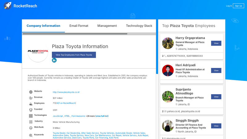 Plaza Toyota Information plaza toyota service & parts