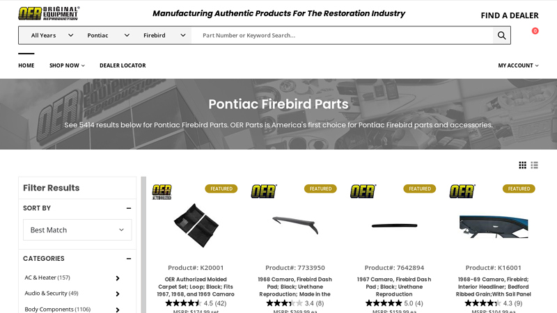 Pontiac Firebird Parts firebird car parts