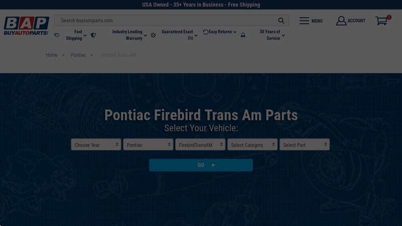 Pontiac Firebird Trans Am Parts firebird car parts