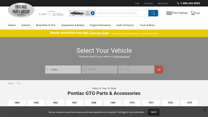 Pontiac GTO Parts & Accessories @ OPGI.com gto auto parts