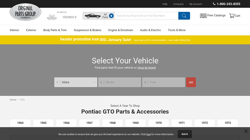 Pontiac GTO Parts & Accessories @ OPGI.com pontiac car parts