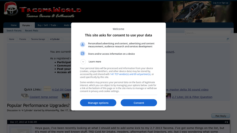 Popular Performance Upgrades? toyota tacoma performance parts