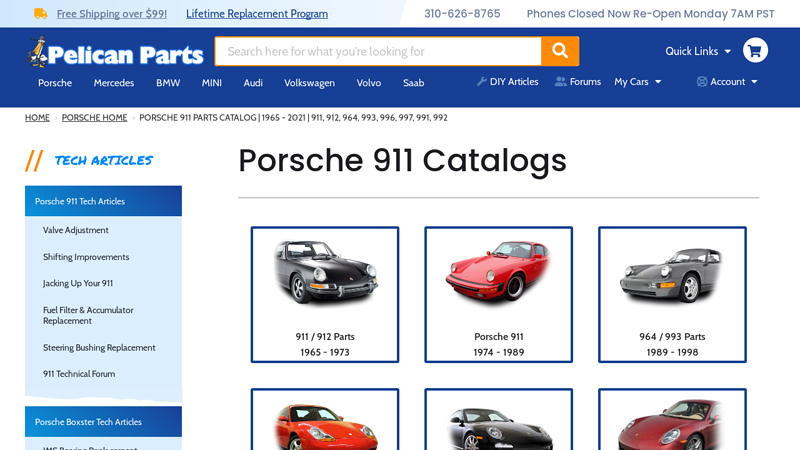 Porsche 911 Parts & Accessories Catalog porsche 911 car parts