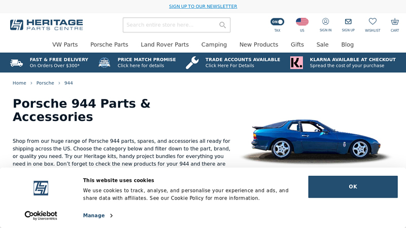 Porsche 944 Parts, Spares and Accessories porsche 944 parts car