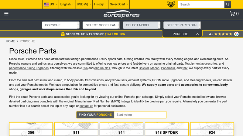 Porsche Parts porsche 911 car parts