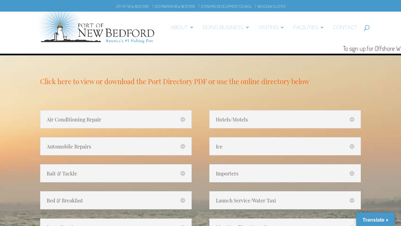 Port of New Bedford Directory of Services bedford auto parts inc bedford ma