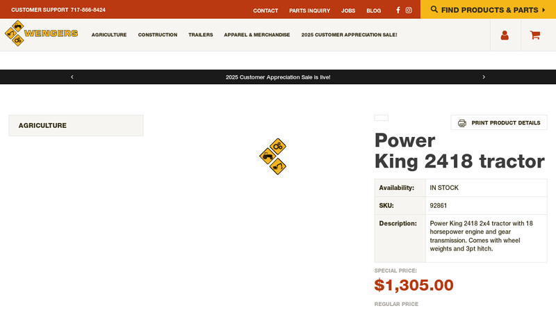 Power King 2418 tractor power king tractor parts