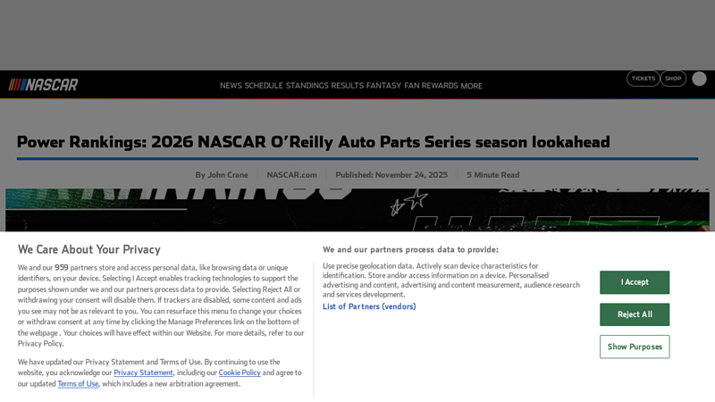 Power Rankings o'reilly auto parts high point north carolina