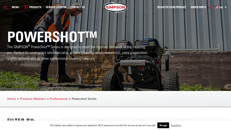 Powershot Series honda pressure washer parts