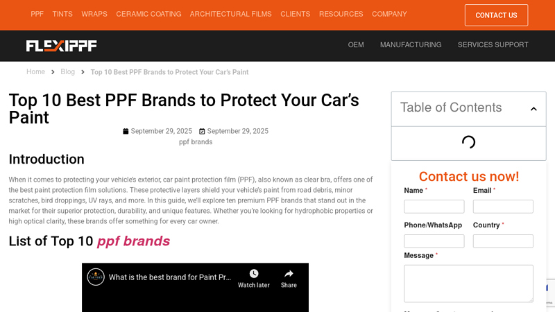PPF Brands to Protect Your Car's Paint car part painting