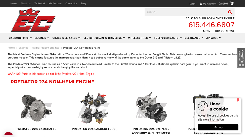 Predator 224 Non predator motor parts