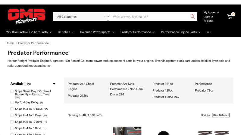 Predator Engine Performance Parts predator motor parts