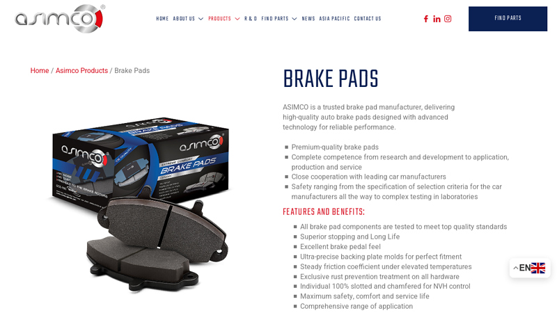 Premium auto brake pads and components manufacturer cimco auto parts
