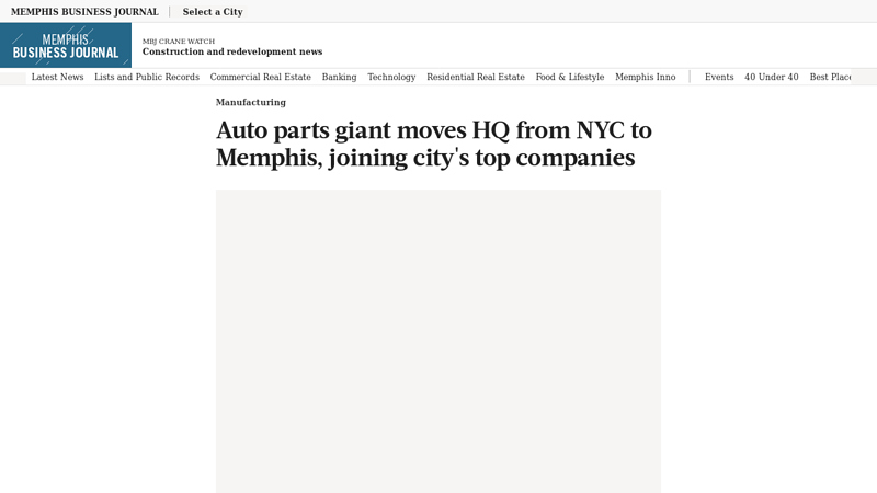 Premium Guard Inc. moves HQ from NYC to Memphis autozone auto parts milwaukee wi