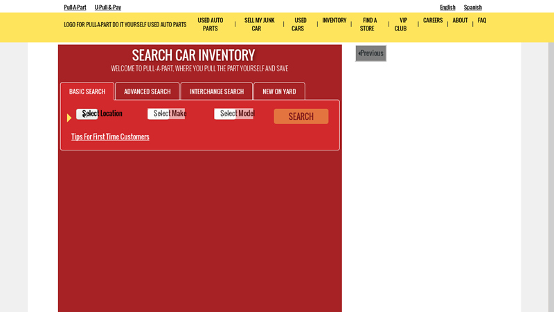 Pull auto salvage yard parts search